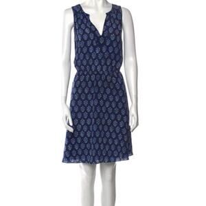 Rebecca Taylor Sleeveless Silk Knee Length Dress Size 6 A Line Cottage Designer